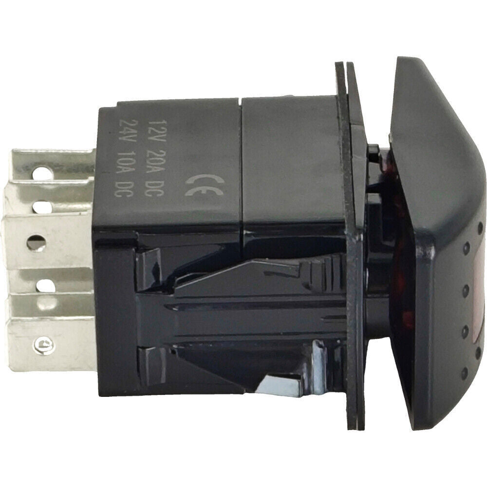 Red Light On/Off/On Rocker Switch SK2474102 Fit for Cleveland 12V 20A 24V 10A DC