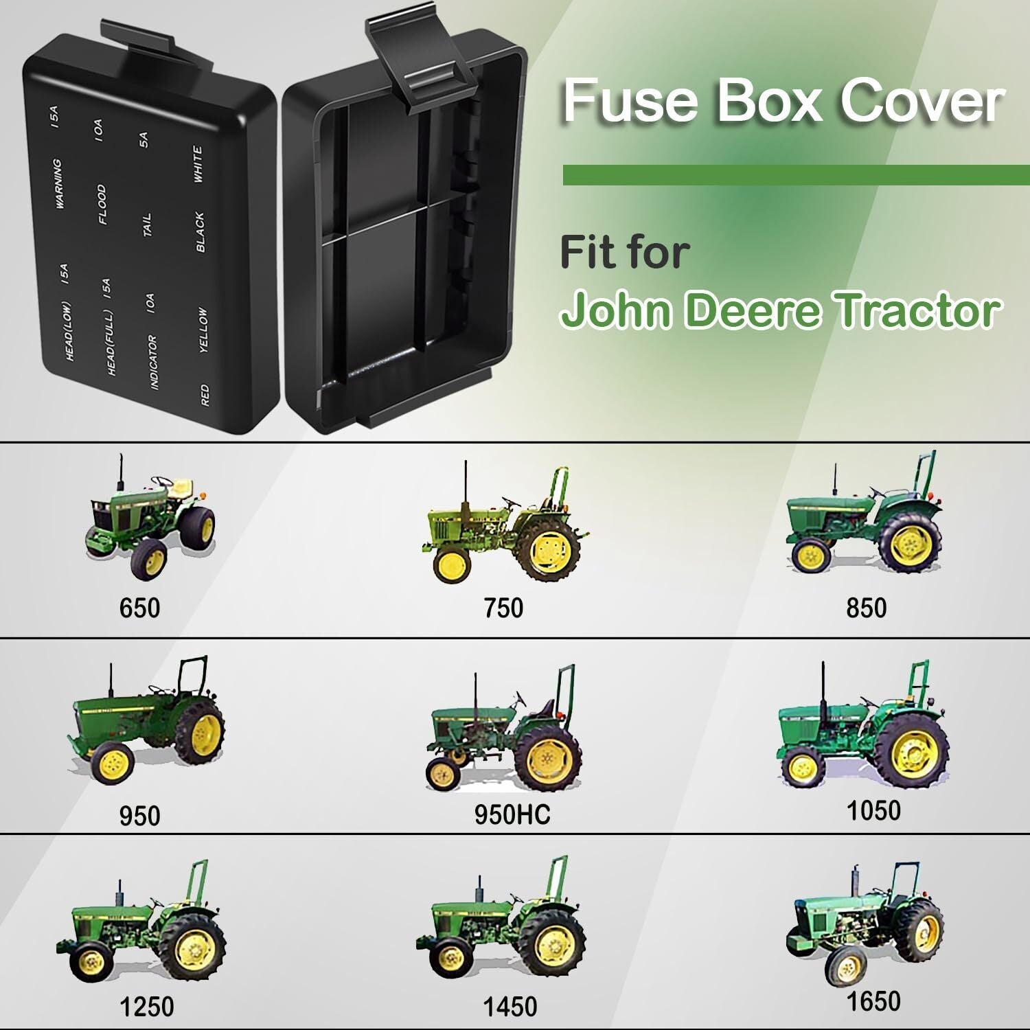 For Fuse box cover for John Deere 650,750,850,950,1050,1250,1450,1650,900HC
