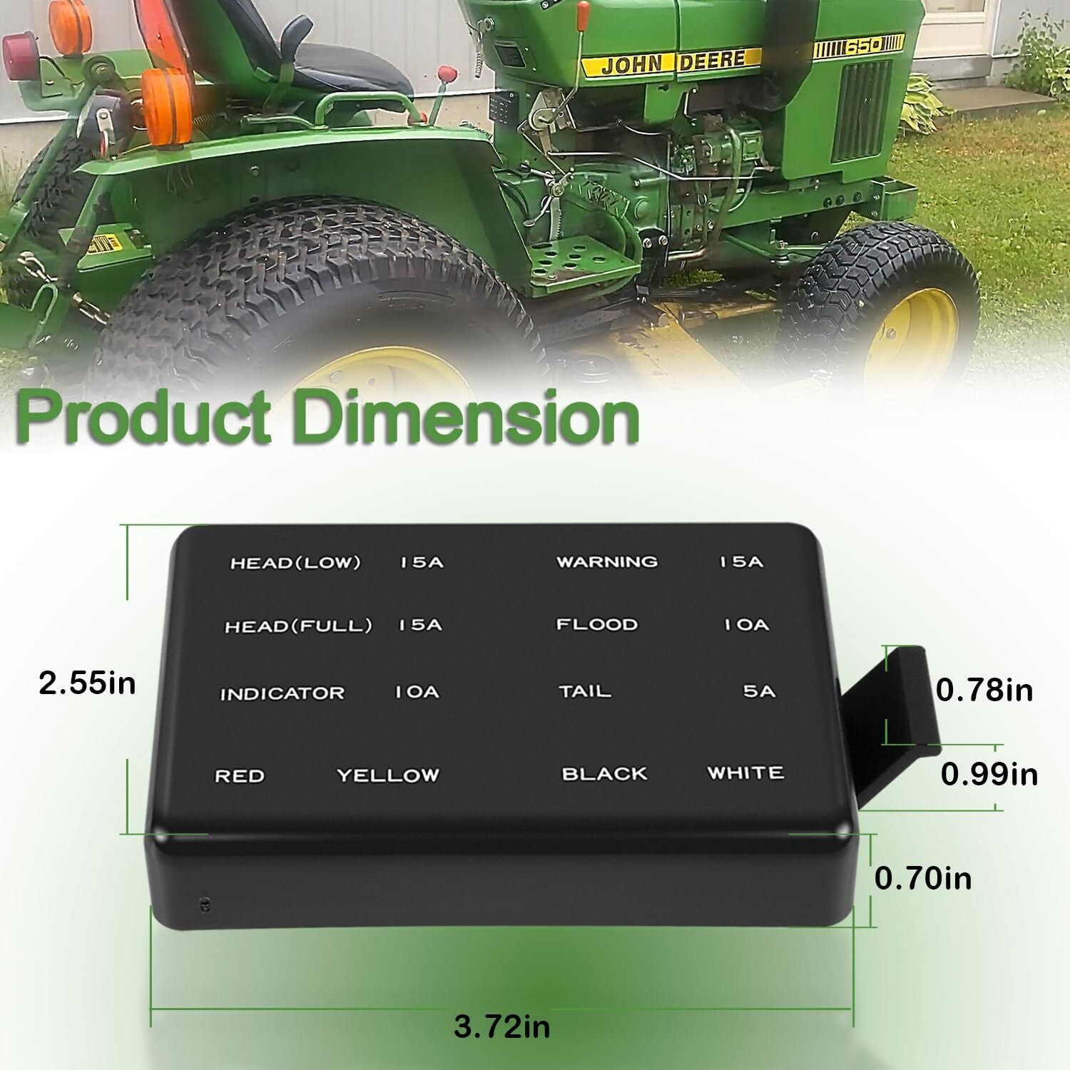 For Fuse box cover for John Deere 650,750,850,950,1050,1250,1450,1650,900HC