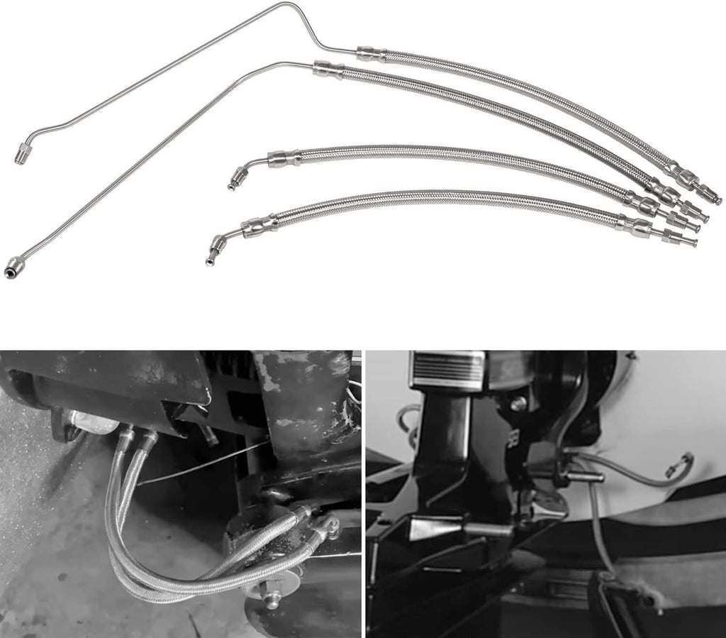 9B-104A Trim Tilt Hydraulic Ram Cylinder Hose Kit Fits Mercruiser Alpha One