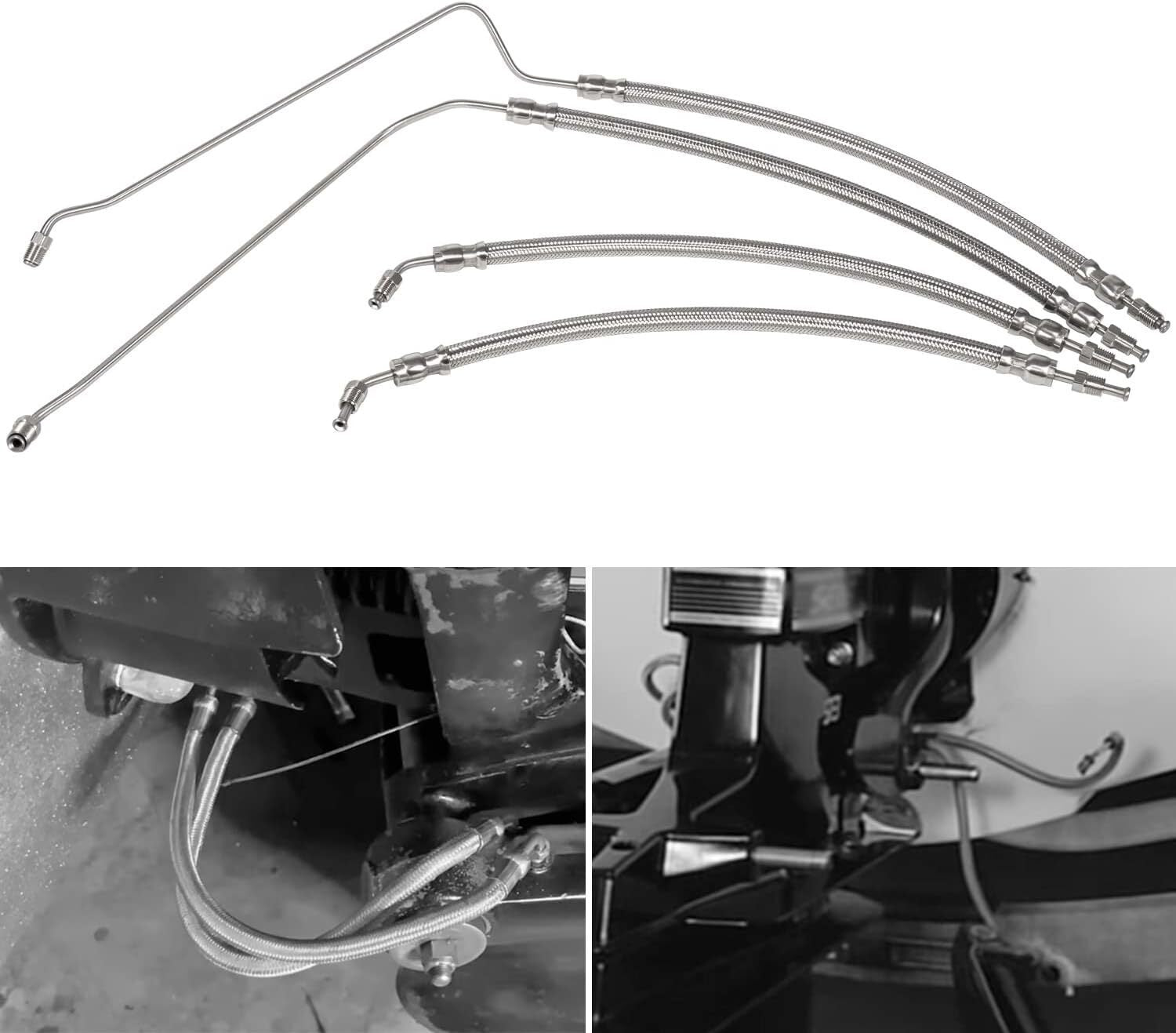 9B-104A Trim Tilt Hydraulic Ram Cylinder Hose Kit Fits Mercruiser Alpha One