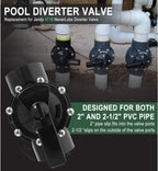 For Jandy 4716 2-Port 2 to 2-1/2-Inch Positive Seal NeverLube Valve Never Lube