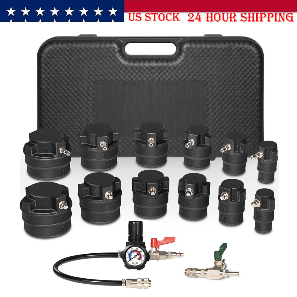 69910 14 Piece Turbo Air System Test Kit w/ Smoke Adapter 6 Pair Stepped Adapter