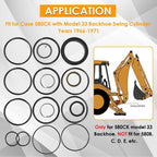 Seal Kit for Case 580CK Model 33 Loader Bucket Tilt w/Snap in OR Press in wiper