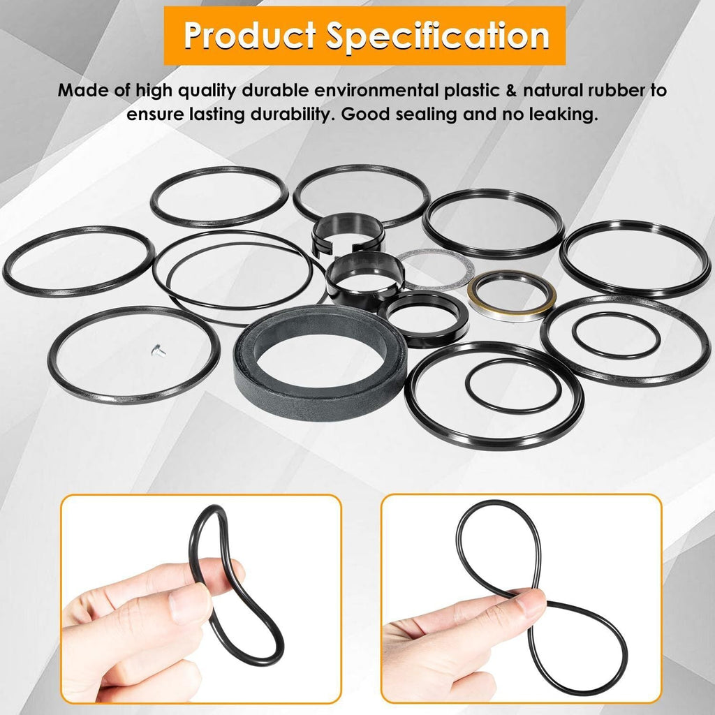 Seal Kit for Case 580CK Model 33 Loader Bucket Tilt w/Snap in OR Press in wiper