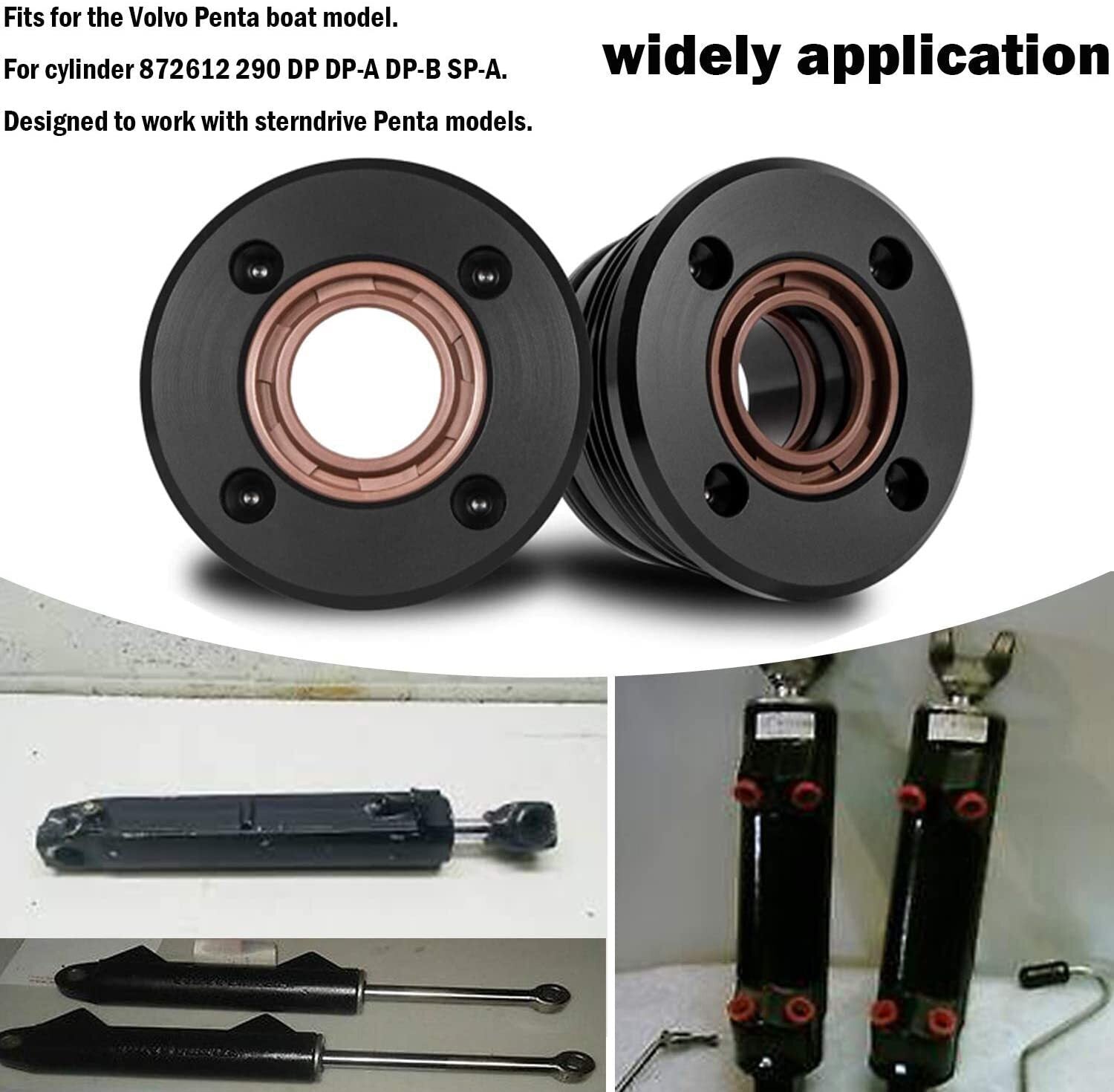 2Pcs Trim Tilt Cylinder RAM End Cap Rebuild/Repair Kit for Volvo Penta 290 DP SP
