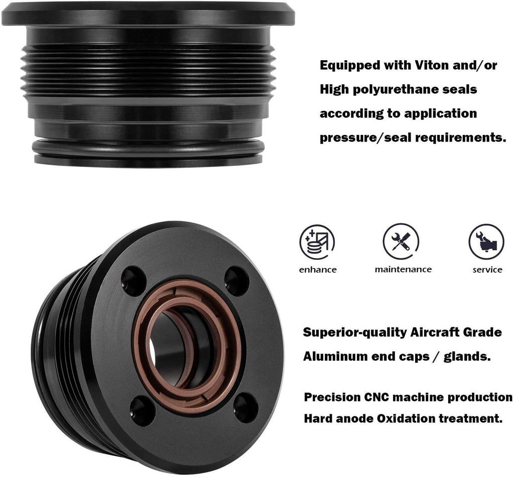 2Pcs Trim Tilt Cylinder RAM End Cap Rebuild/Repair Kit for Volvo Penta 290 DP SP