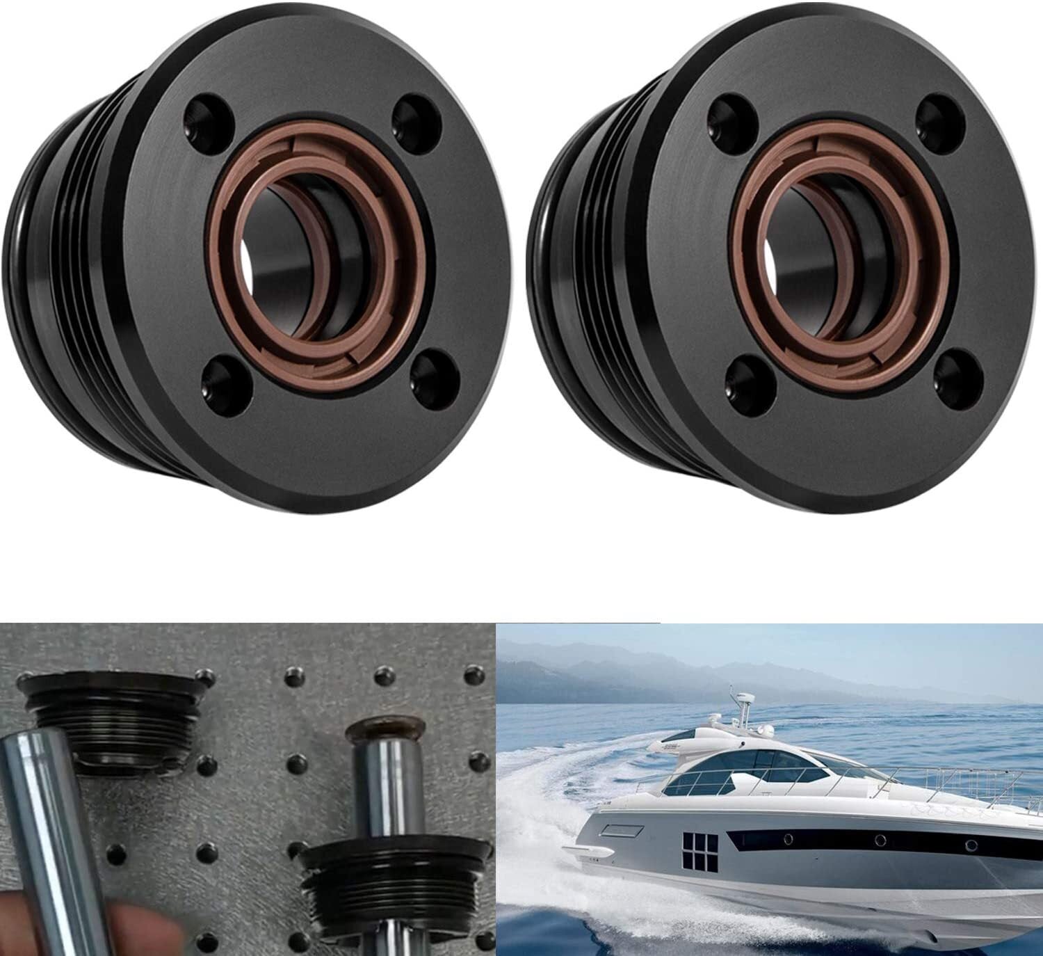 2Pcs Trim Tilt Cylinder RAM End Cap Rebuild/Repair Kit for Volvo Penta 290 DP SP
