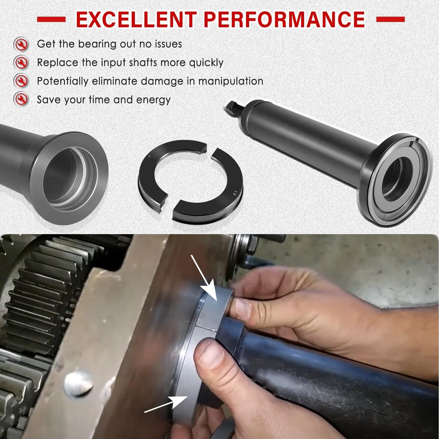 For Eaton Fuller Input Shaft Bearing Puller 1 3/4″ & 2″ Shafts