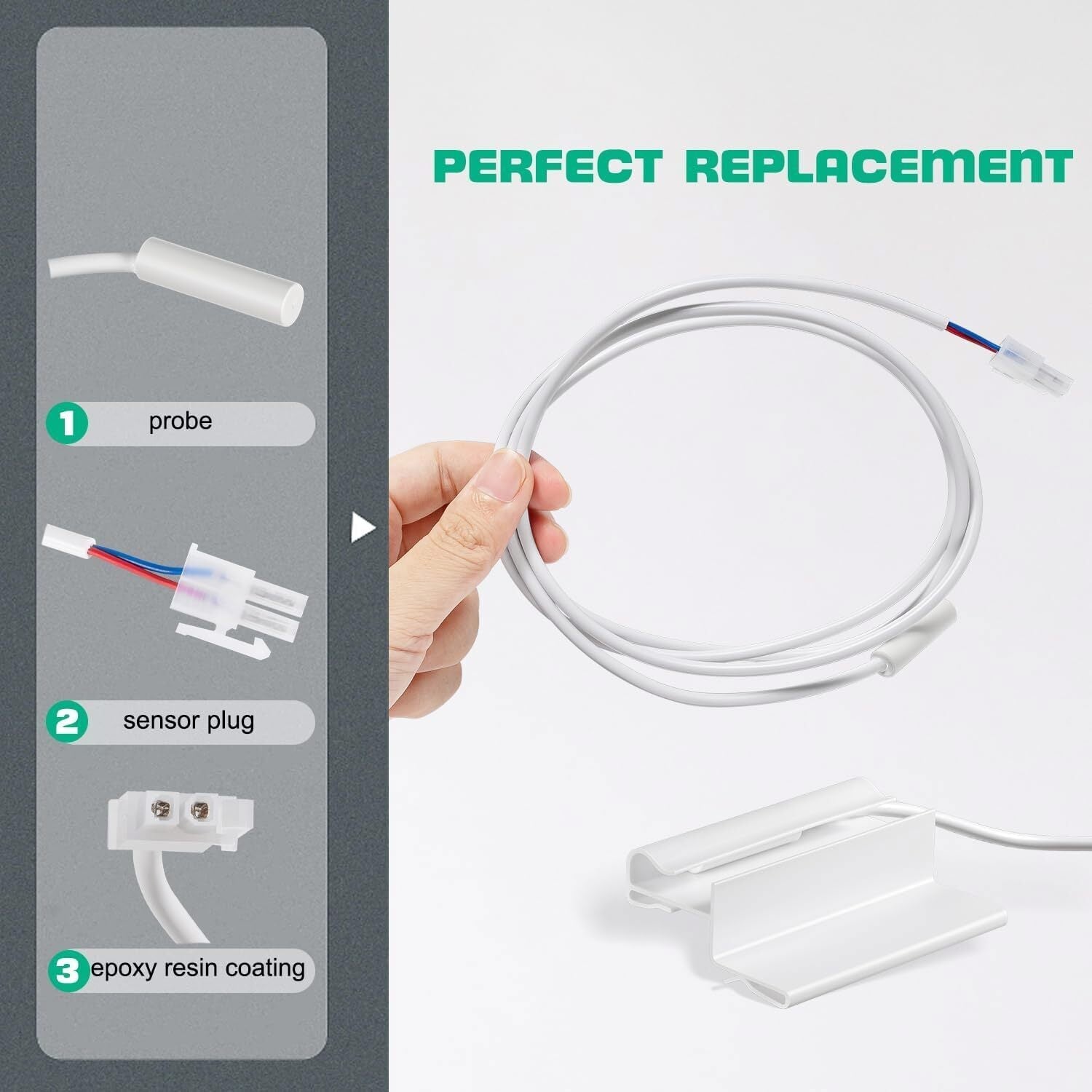 for Dometic Thermistor Kit, RV Refrigerator Thermostat Sensor for RM W 2 Wire
