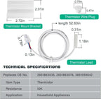 for Dometic Thermistor Kit, RV Refrigerator Thermostat Sensor for RM W 2 Wire