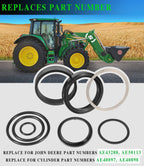 AE43288 Hydraulic Gate Cylinder Seal Kit for John Deere 430 530 Round Baler