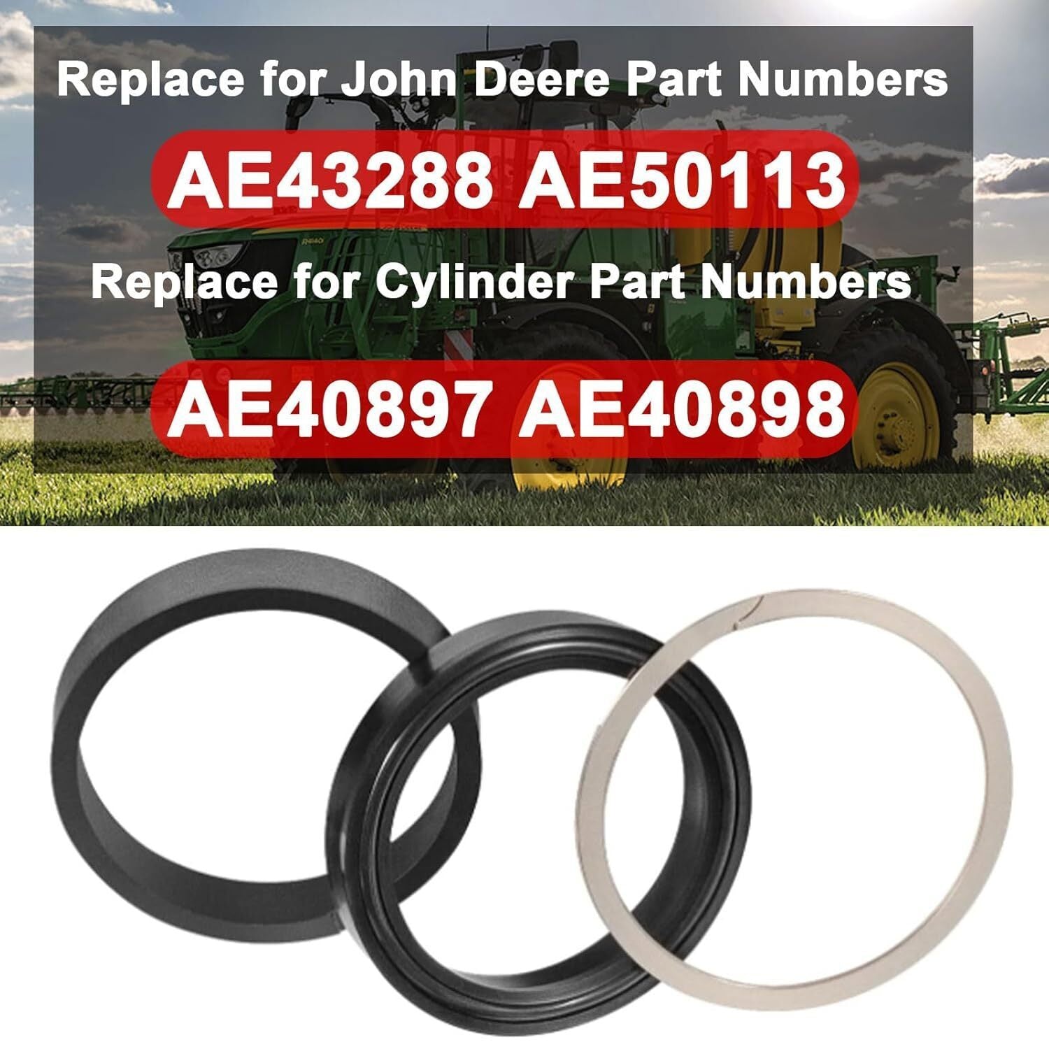 AE43288 Hydraulic Gate Cylinder Seal Kit for John Deere 430 530 Round Baler
