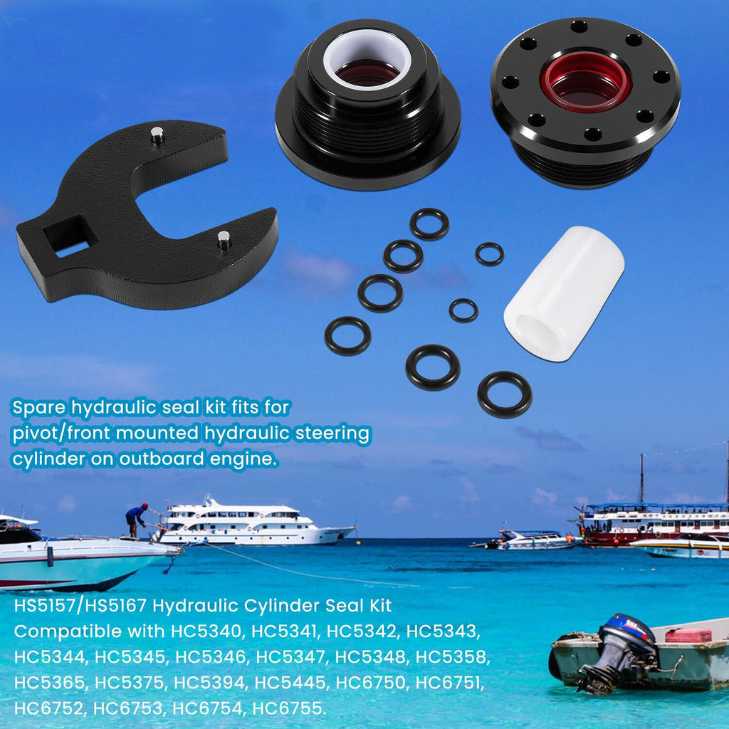HS5157/HS5167 Hydraulic Steering Cylinder Seal Kit with Pin Wrench for Seastar