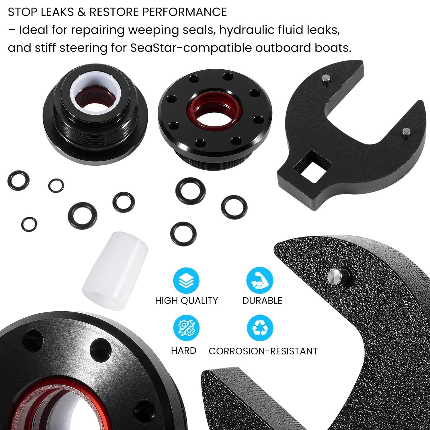 HS5157/HS5167 Hydraulic Steering Cylinder Seal Kit with Pin Wrench for Seastar