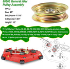 88663 Finish Mower Idler Pulley for Bush Hog 5-3/4" Diameter & Zero Turn Mowers