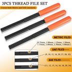 3Pcs/Set Thread Restorer File Chaser Set Metric & SAE Repair Hardward DIY 2573