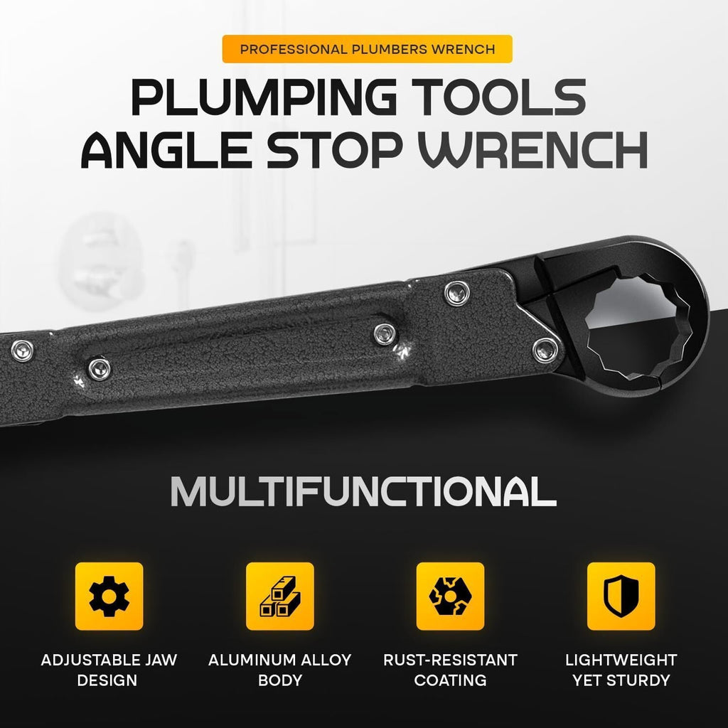 Angle Stop Wrench Kit Plumbing Tools Angle-on Wrench Plumber Wrench Removal Tool
