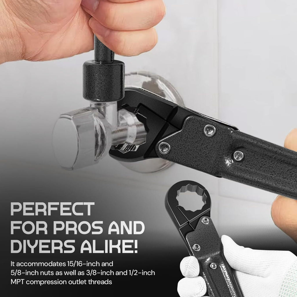 Angle Stop Wrench Kit Plumbing Tools Angle-on Wrench Plumber Wrench Removal Tool