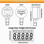 10000PSI Digital Hydraulic Pressure Gauge Test Coupling Kit 1/4 NPT 700BAR/70Mpa