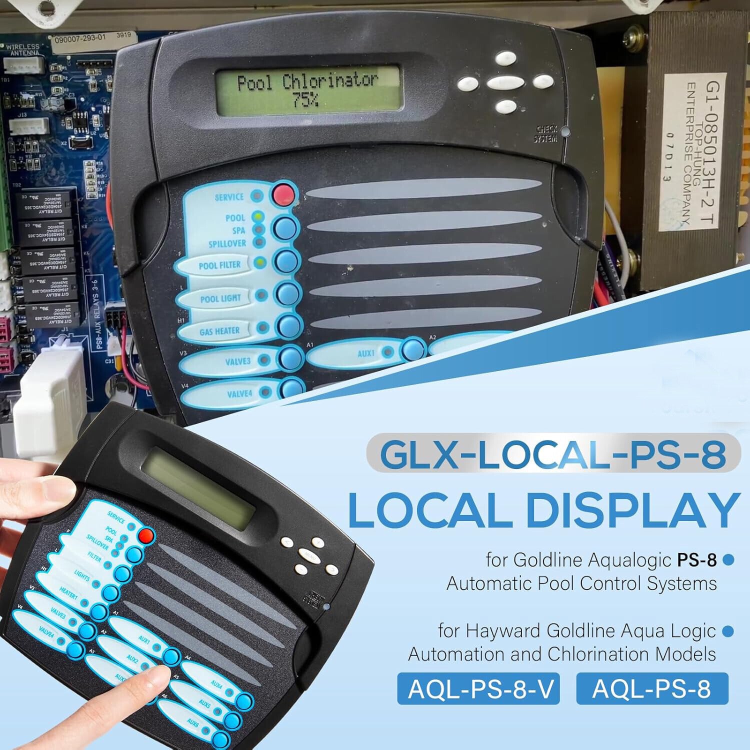 GLX-LOCAL-PS-8 Local Display & Keypad for Hayward Goldline AQL-PS-8-V, AQL-PS-8