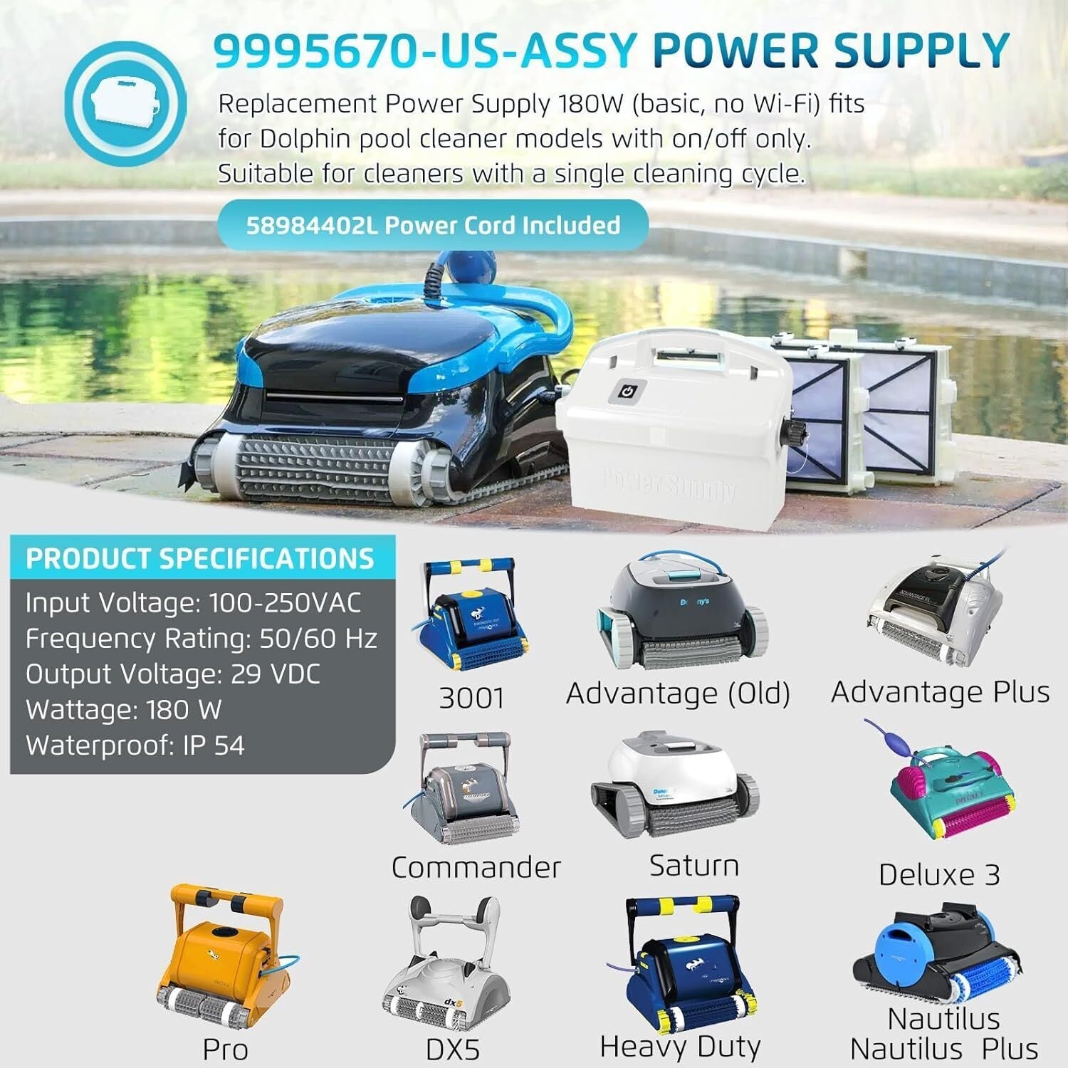 9995670 Assy Power Supply Unit for Dolphin 3001,Advantage (Old) & Plus,Commander