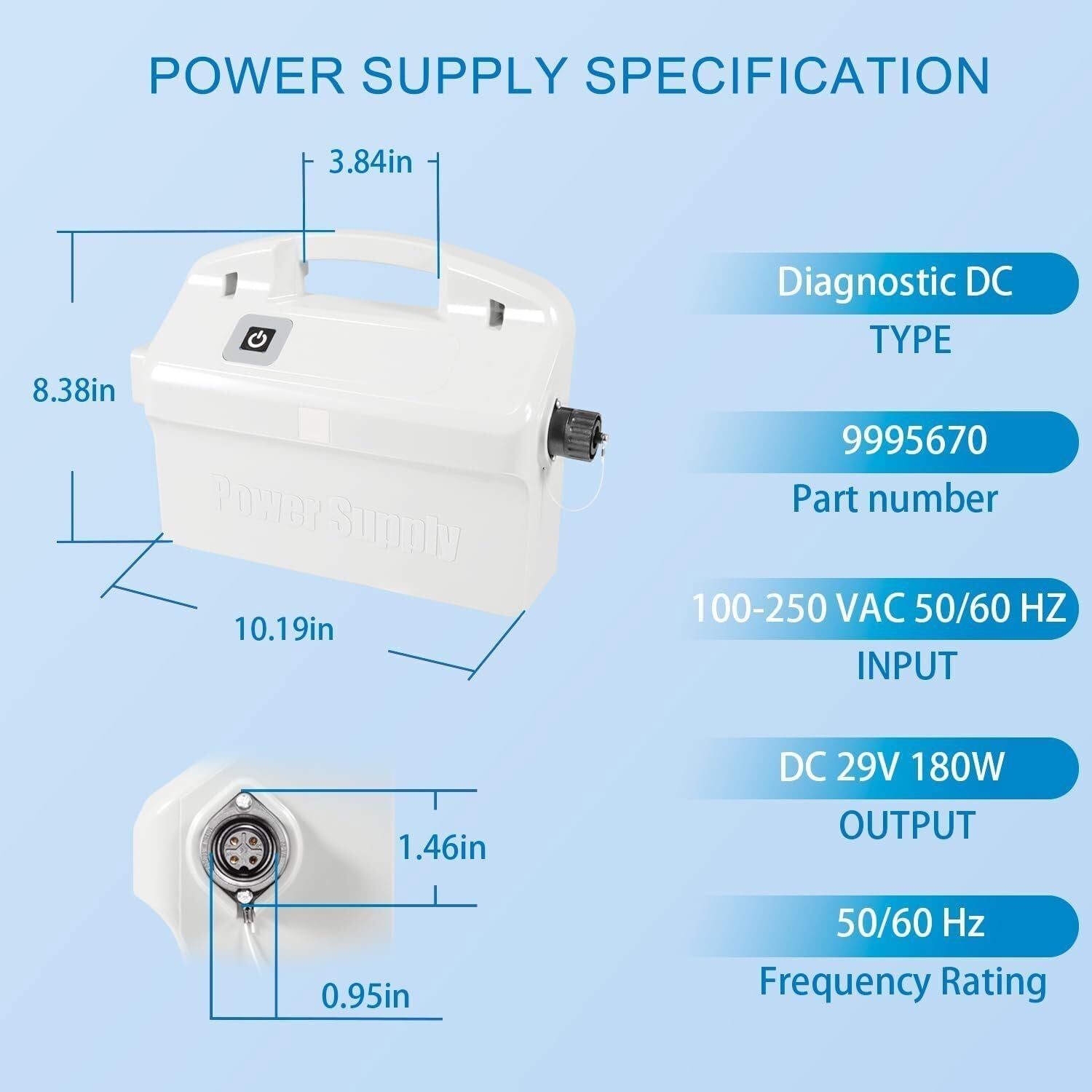 9995670 Assy Power Supply Unit for Dolphin 3001,Advantage (Old) & Plus,Commander