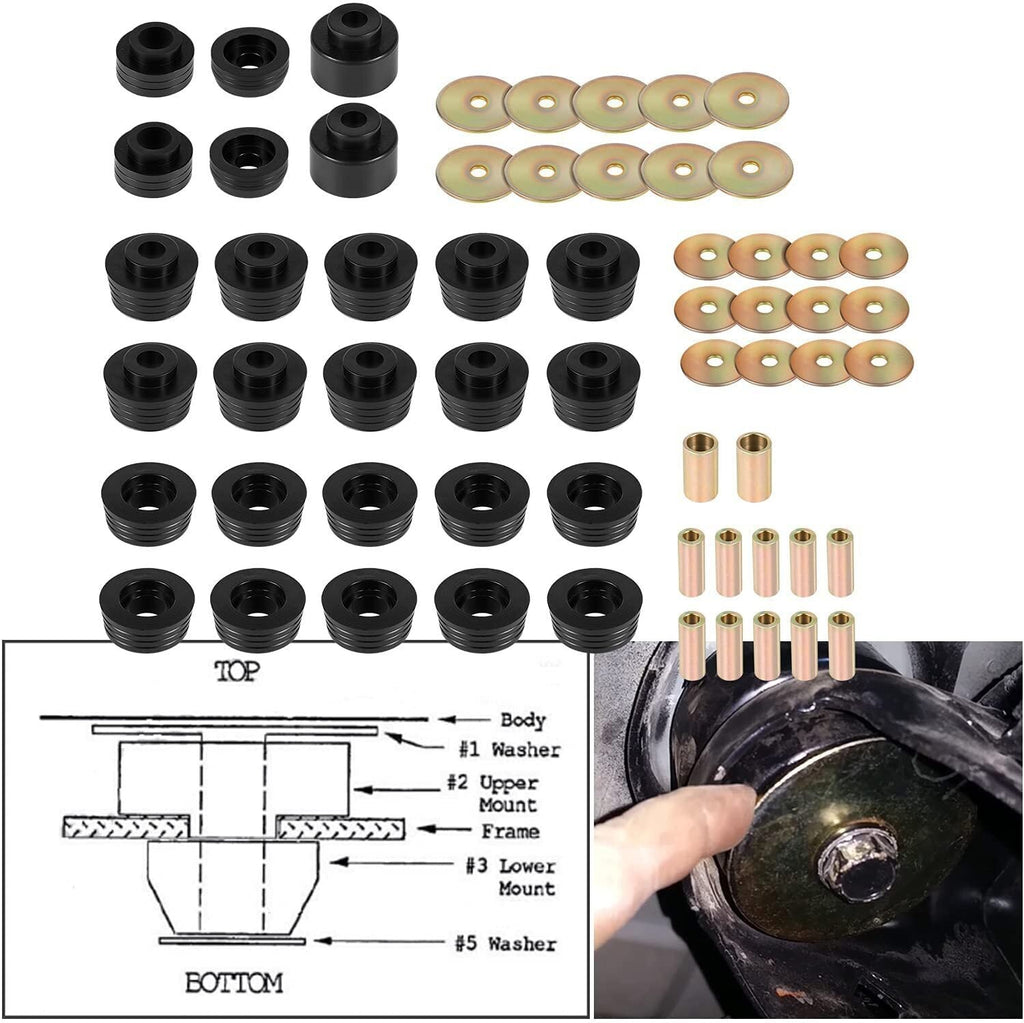 7-132-BL Body Mount Bushing Kit for 1978-1988 Regal Malibu Grand Prix Cutlass