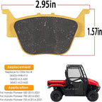 6Pcs Front Rear Ceramic Brake Pads for Honda Pioneer 700 500 700-4 2014-2021