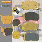6Pcs Front Rear Ceramic Brake Pads for Honda Pioneer 700 500 700-4 2014-2021