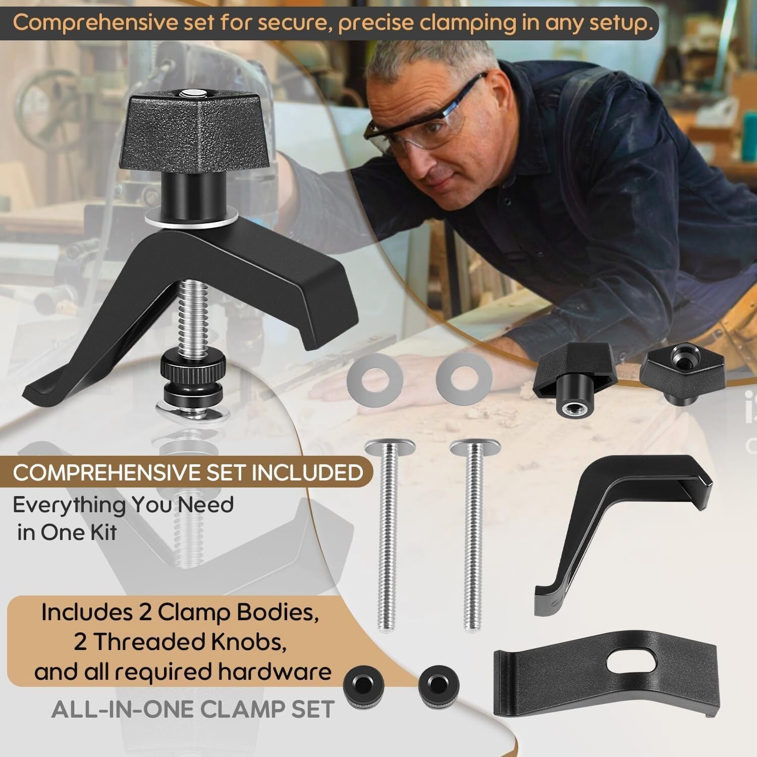 KMA7520 Track Clamps for Accu-Cut Products, for Kreg Trak Products (2 Pack/Set )