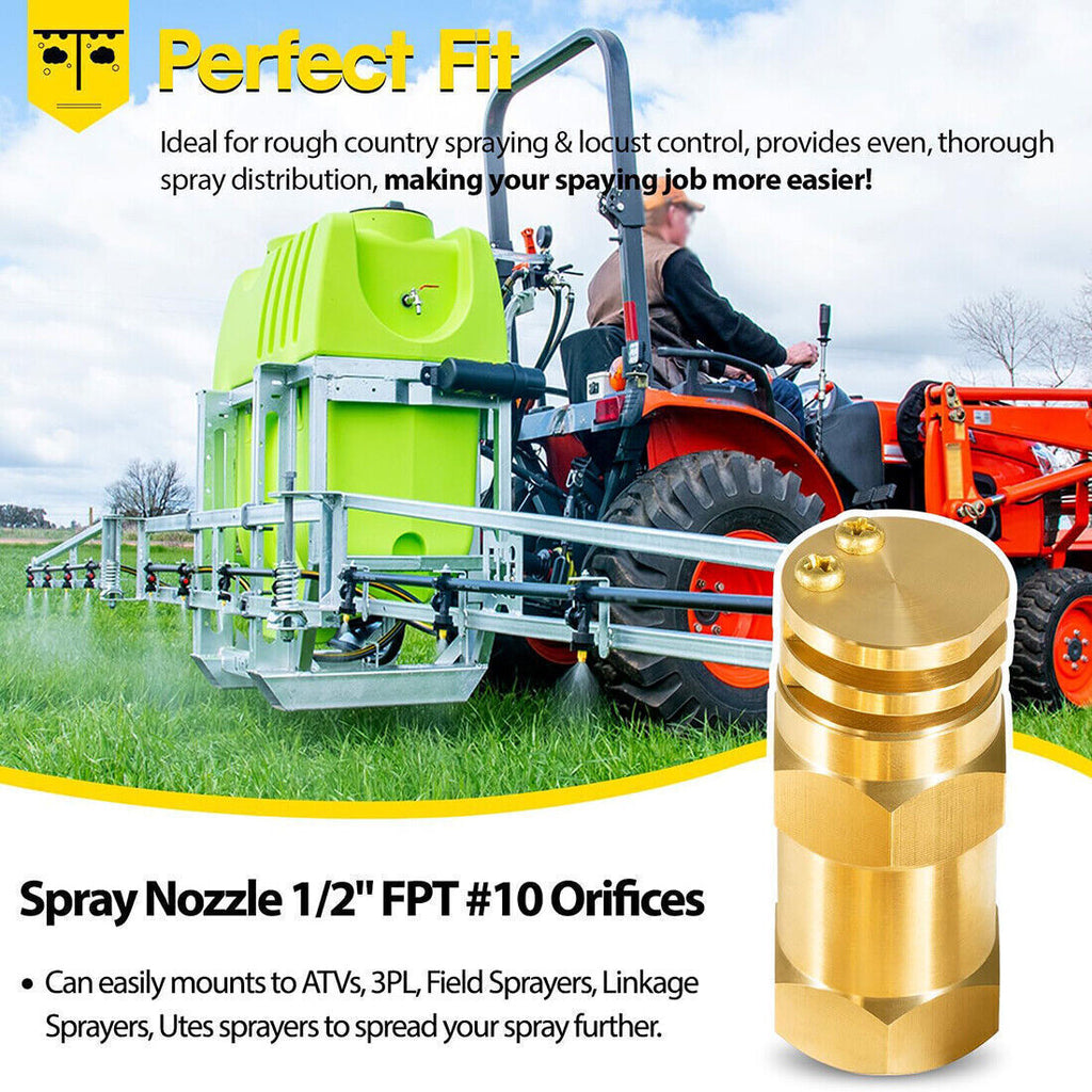 6541-01-CSK Boomless Broadcast Spray Nozzle 10 Orifices 90° 180°