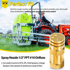 6541-01-CSK Boomless Broadcast Spray Nozzle 10 Orifices 90° 180°