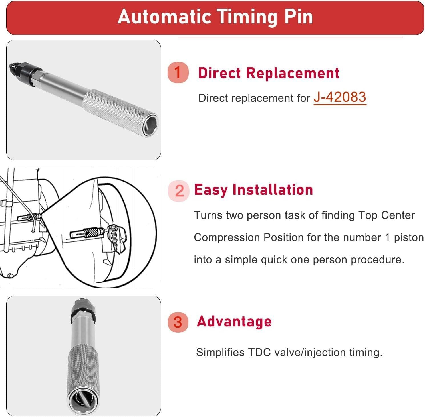 Timing Pin Injector Height Tool Barring Socket Steel Set for Cat 3406E C-15 C-16