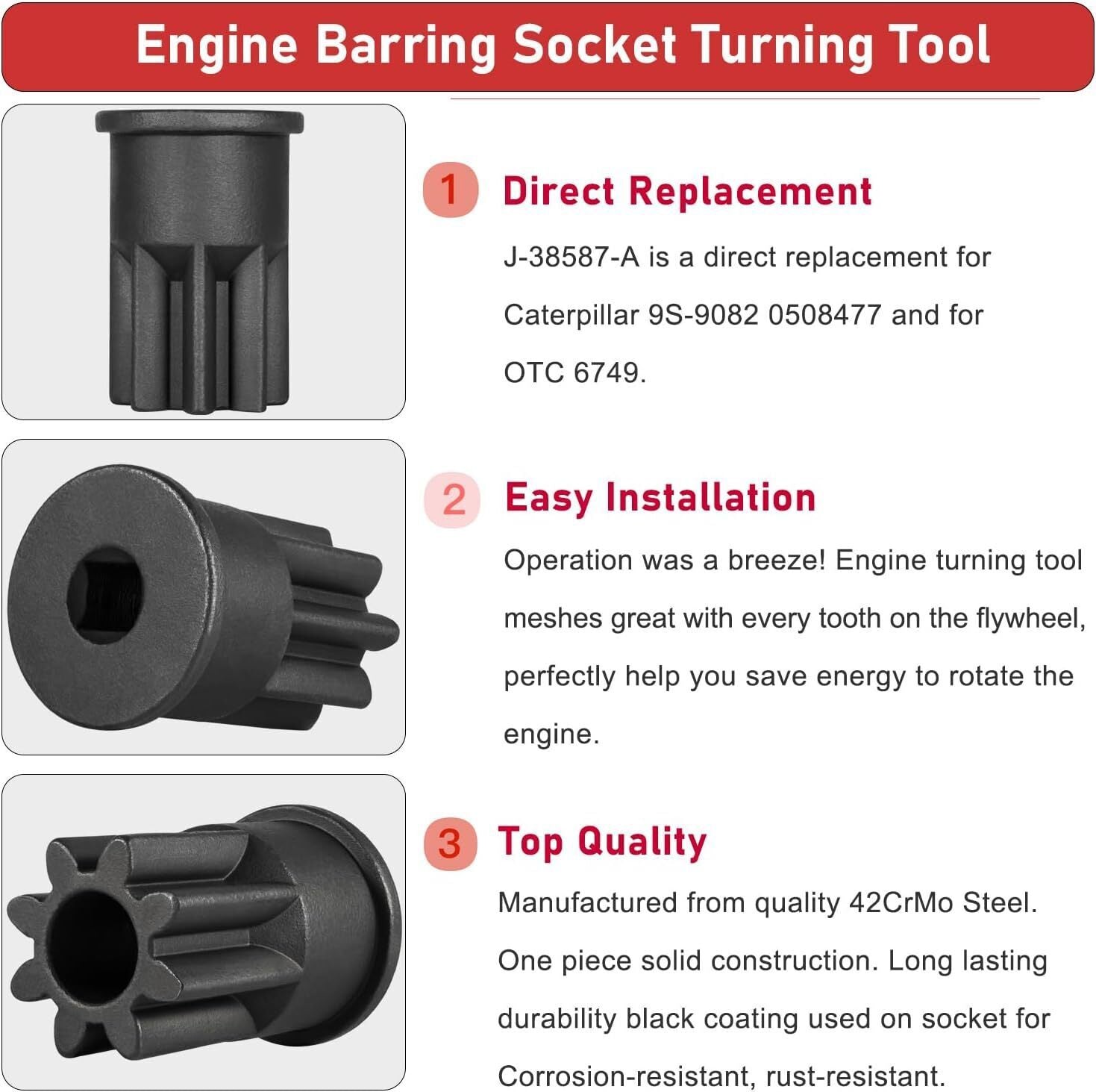 Timing Pin Injector Height Tool Barring Socket Steel Set for Cat 3406E C-15 C-16