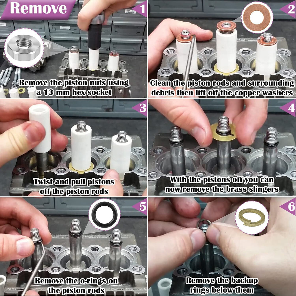 For Annovi Reverberi AR2546 Ceramic Plunger Repair Kit for RK RKA RKV 18mm Pump