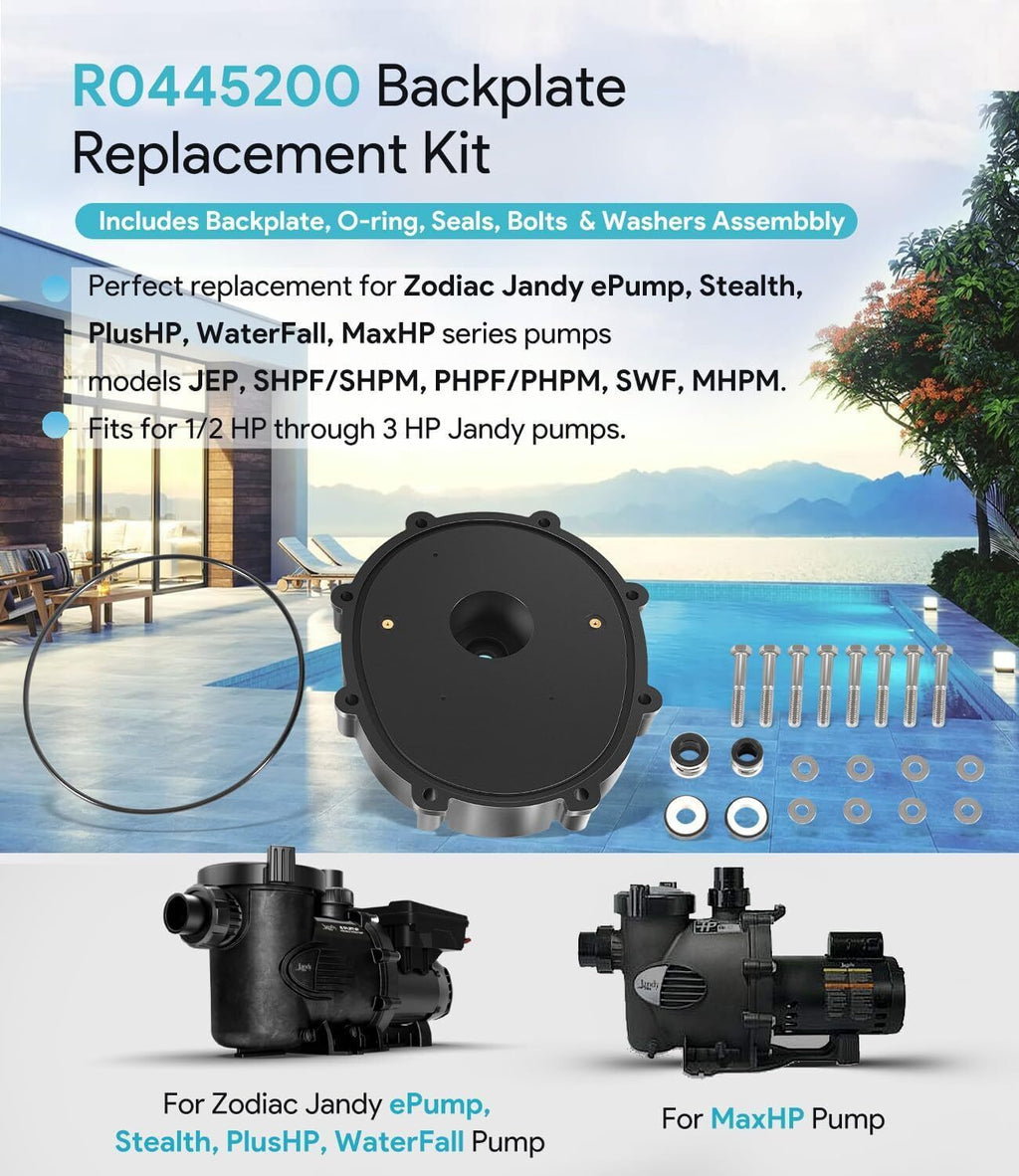 Replacement for Jandy Zodiac R0445200 Pump Backplate Kit