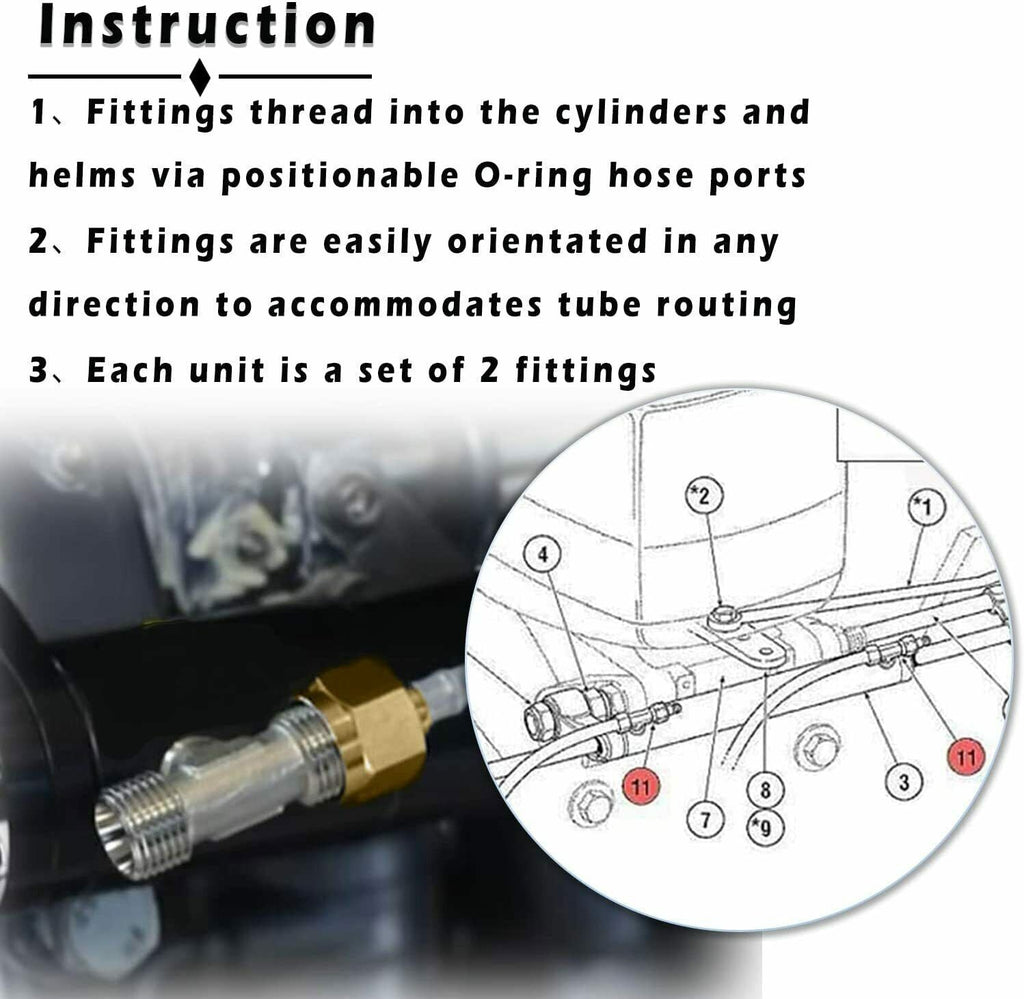Hydraulic Steering Bleeder Tee Kit for Baystar HC4645H,Replaces SeaStar HF4202