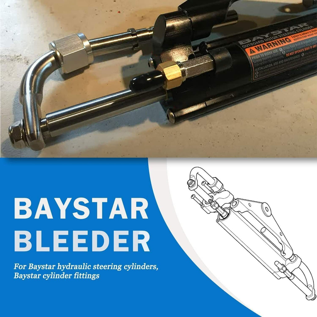 Hydraulic Steering Bleeder Tee Kit for Baystar HC4645H,Replaces SeaStar HF4202