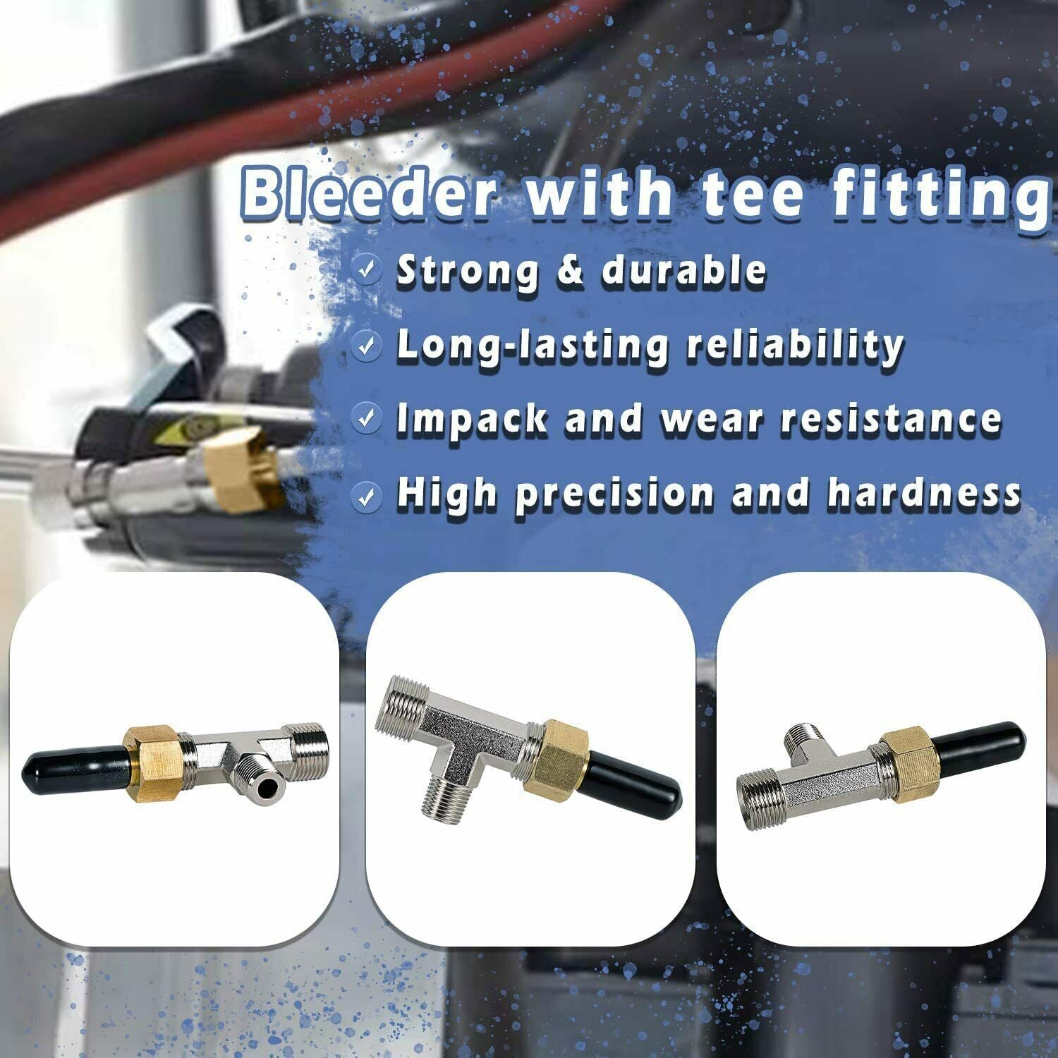 Hydraulic Steering Bleeder Tee Kit for Baystar HC4645H,Replaces SeaStar HF4202