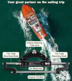 HC5345-3 Hydraulic Steering Cylinder for Outboard Boat up to 300HP 10.3MPa/1500P