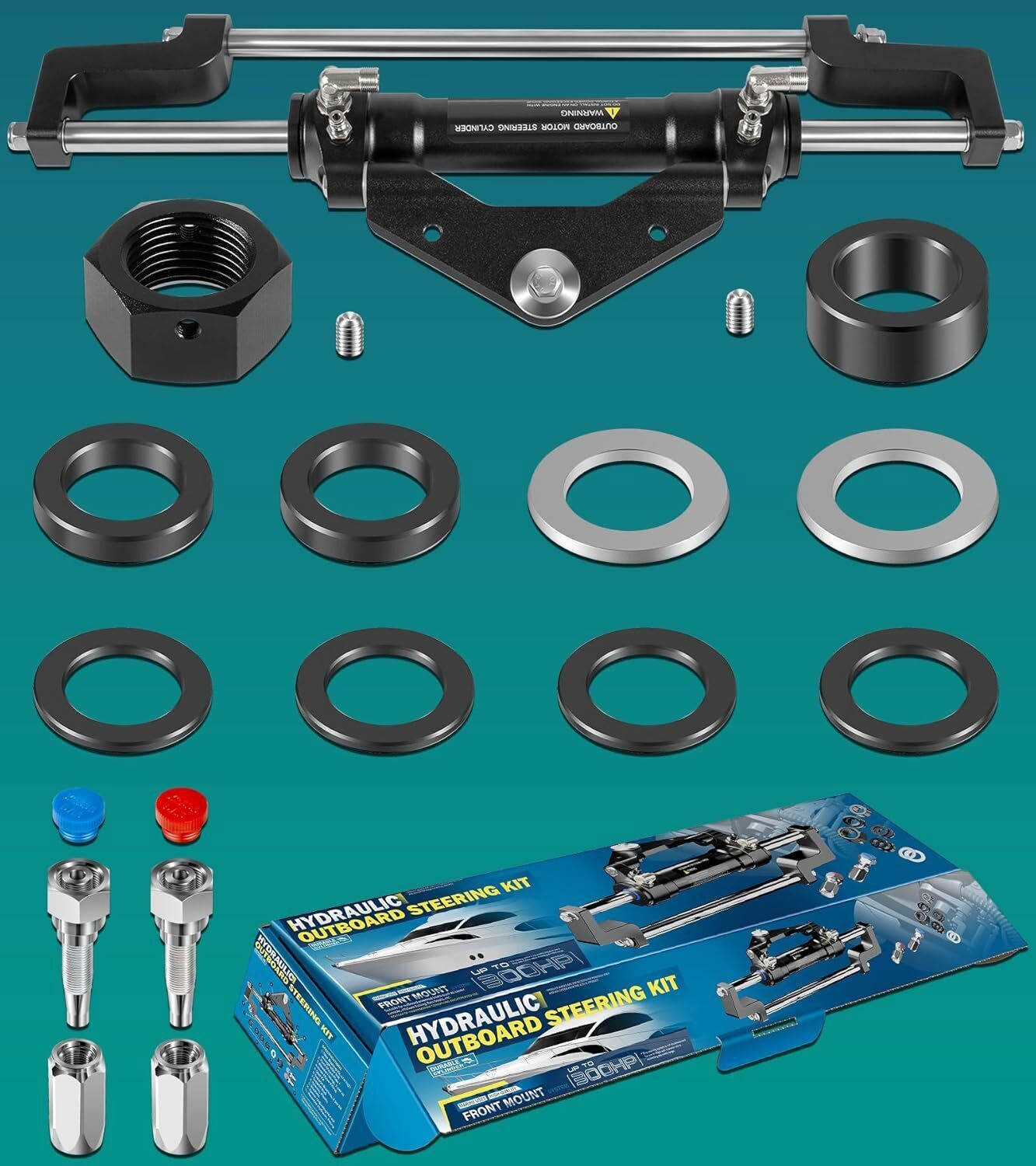 HC5345-3 Hydraulic Steering Cylinder for Outboard Boat up to 300HP 10.3MPa/1500P