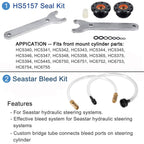 HS5167 Front Mount Hydraulic Steering Cylinder Seal Kit Bleed Kit for Seastar