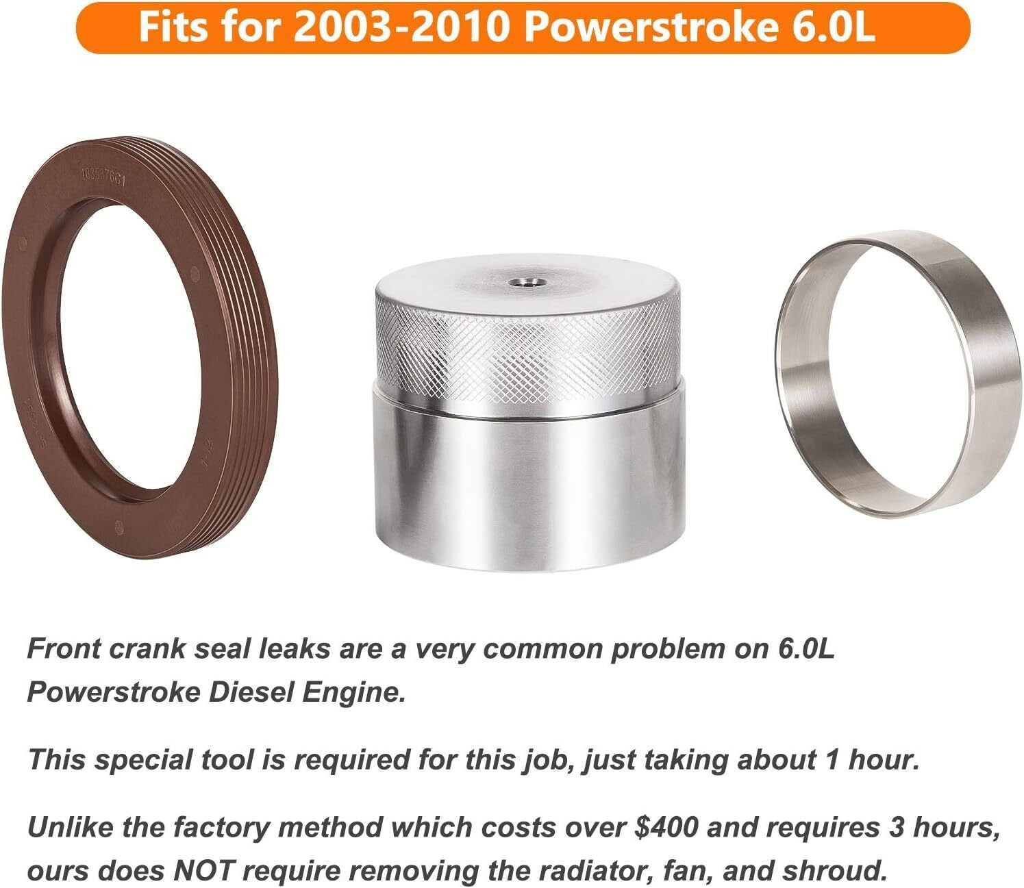 303-761 6.0L Powerstroke Front Crank Wear Sleeve Installer Tool Seal & Sleeve
