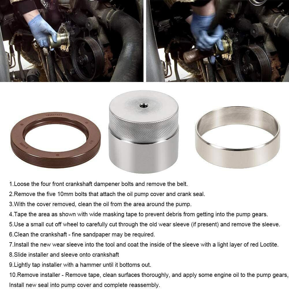 303-761 6.0L Powerstroke Front Crank Wear Sleeve Installer Tool Seal & Sleeve