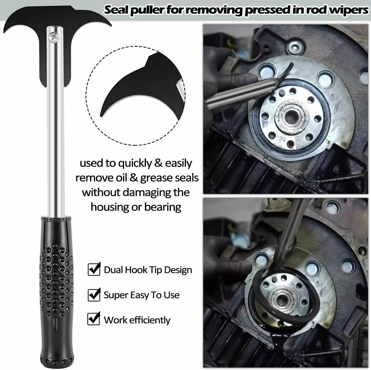 Hydraulic Cylinder Repair Tools Rod/Gland Wrench Seal Installer For Skid Steers