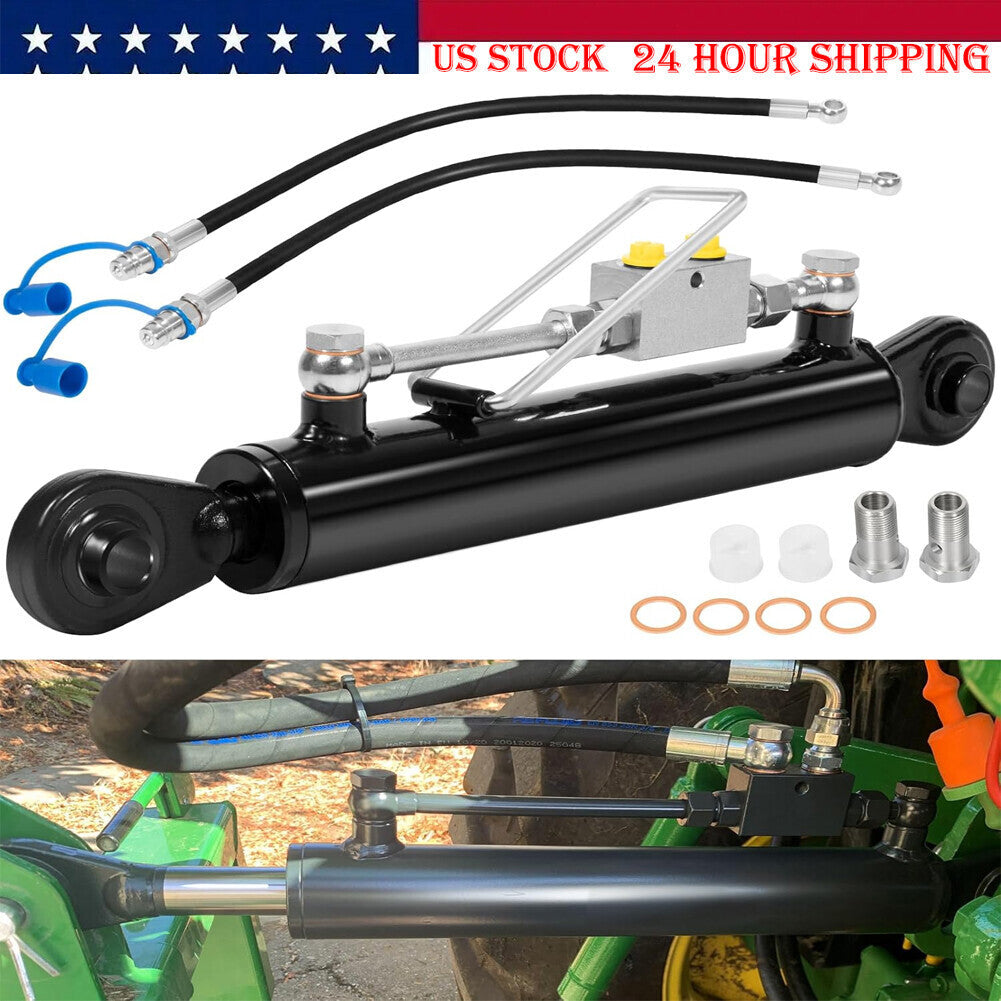 Hydraulic Top Link Cat 1-1 with Locking Block 18 1/8” - 26 3/8” with 2 Hose