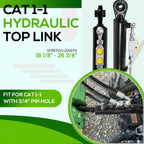 Hydraulic Top Link Cat 1-1 with Locking Block 18 1/8” - 26 3/8” with 2 Hose