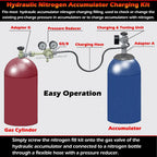 GK-01 Hydraulic Accumulator Nitrogen Charging Pressure Test Gauge Kit 6000 PSI