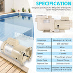355010S Pool Pump Motor 1HP for Pentair WhisperFlo WFE-4/26 SuperFlo SF-N1-1-AE
